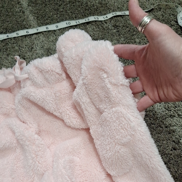 Rebellious One Sherpa Lounge Pajama Pants - L - Soft Pink Hearts - Picture 6 of 12